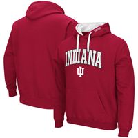 Men's Colosseum Crimson Indiana Hoosiers Big & Tall Arch Logo 2.0 Pullover Hoodie