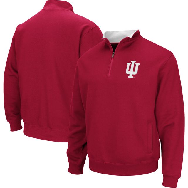 Colosseum Crimson Indiana Hoosiers Big & Tall Tortugas Logo Quarter-Zip Sweat-shirt pour homme