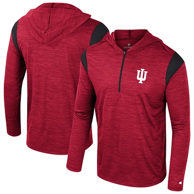 Coupe-vent à demi-zip Colosseum Crimson Indiana Hoosiers Dozer pour homme