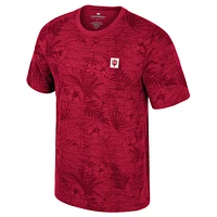 Men's Colosseum Crimson Indiana Hoosiers Floral Printed T-Shirt