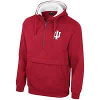 Men's Colosseum Crimson Indiana Hoosiers Half-Zip Hoodie