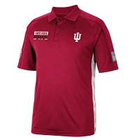 Men's Colosseum Crimson Indiana Hoosiers OHT Military Appreciation Snow Camo Polo