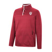 Men's Colosseum Crimson Indiana Hoosiers Rebound Quarter-Snap Jacket