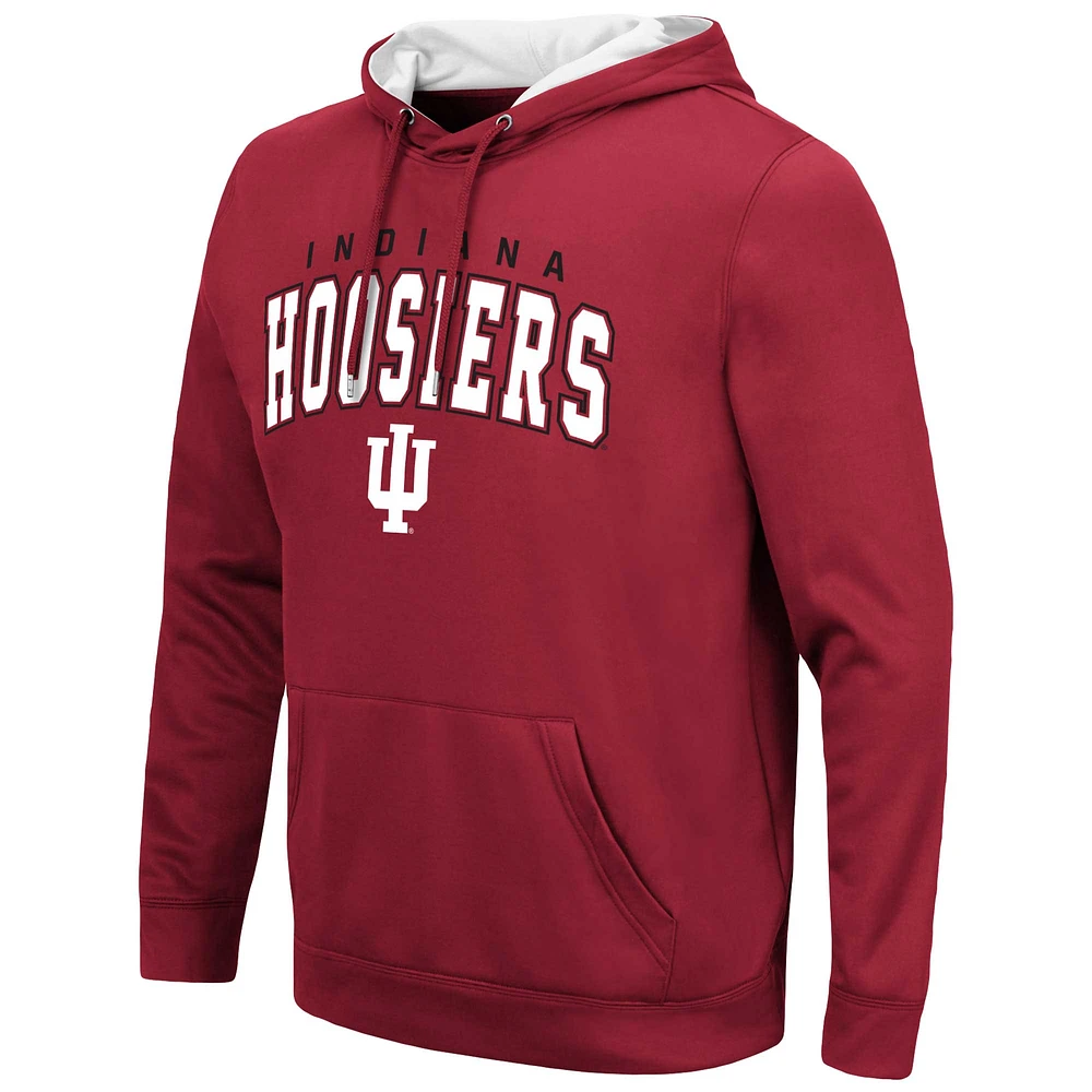 Men's Colosseum Crimson Indiana Hoosiers Resistance Pullover Hoodie