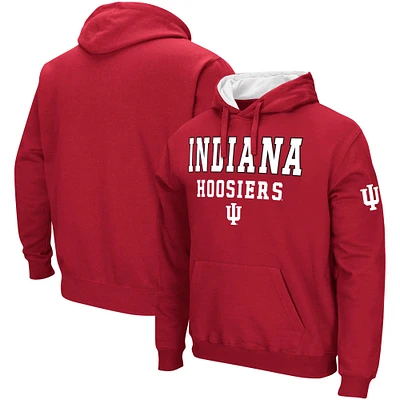 Men's Colosseum Crimson Indiana Hoosiers Sunrise Pullover Hoodie