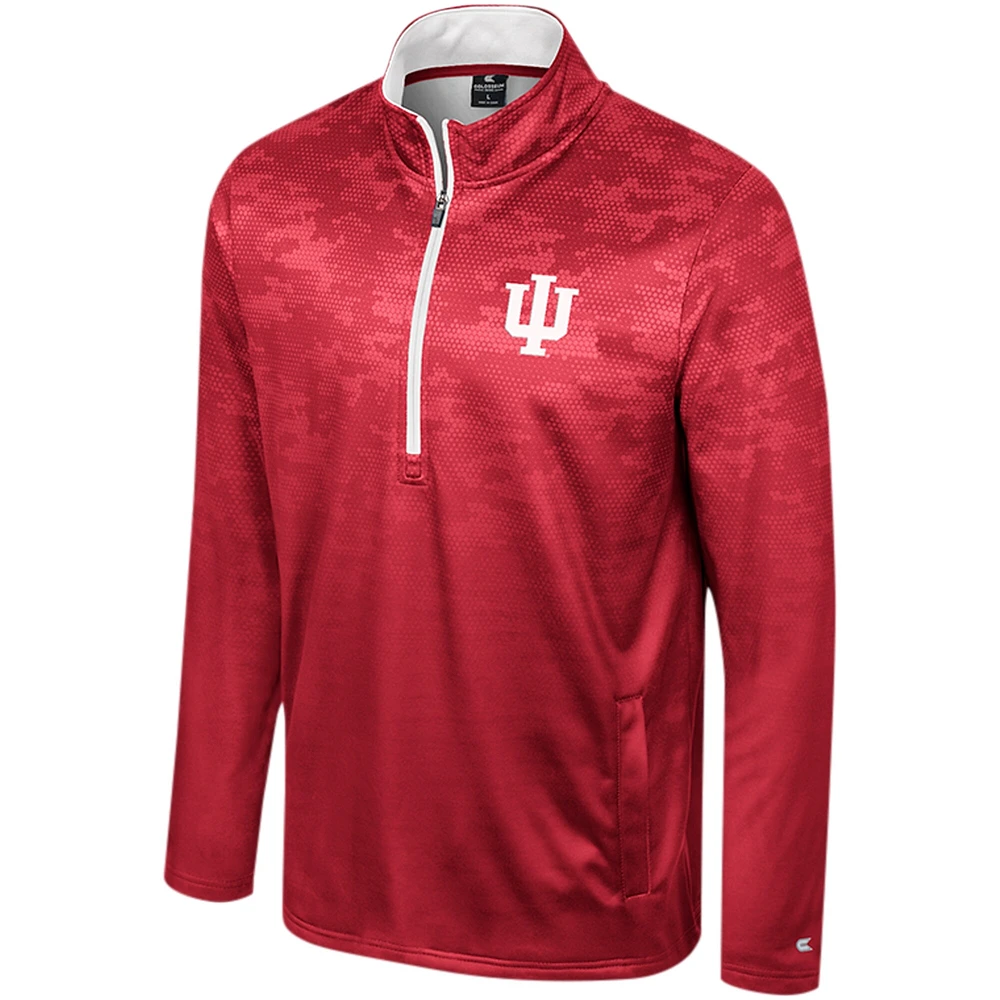 Colosseum Crimson Indiana Hoosiers The Machine Veste à demi-zip pour homme