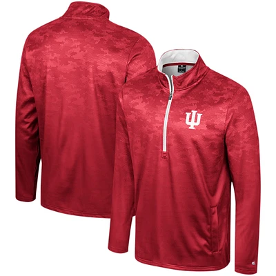 Men's Colosseum  Crimson Indiana Hoosiers The Machine Half-Zip Jacket