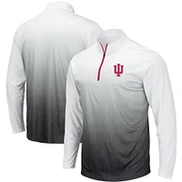 Men's Colosseum Gray Indiana Hoosiers Magic Team Logo Quarter-Zip Jacket