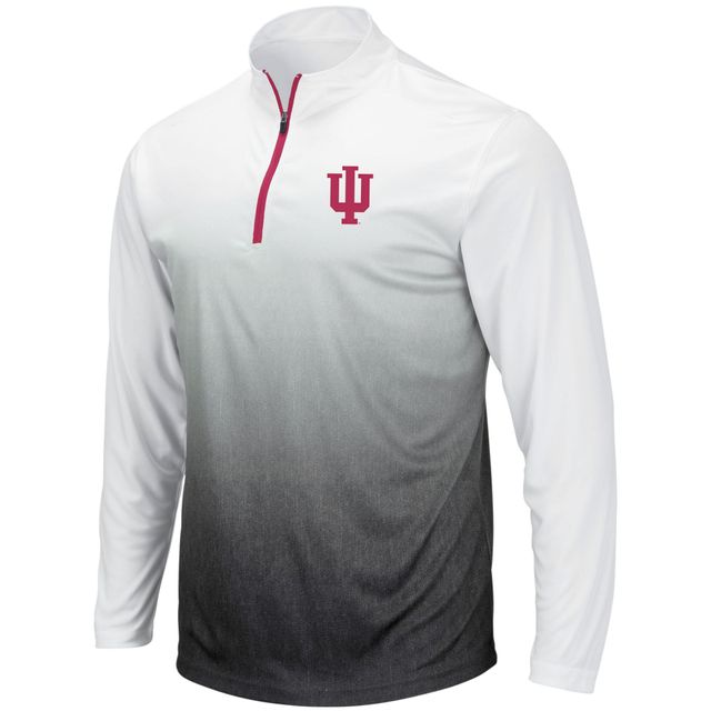 Colosseum Grey Indiana Hoosiers Magic Team Logo Veste à quart de zip pour homme