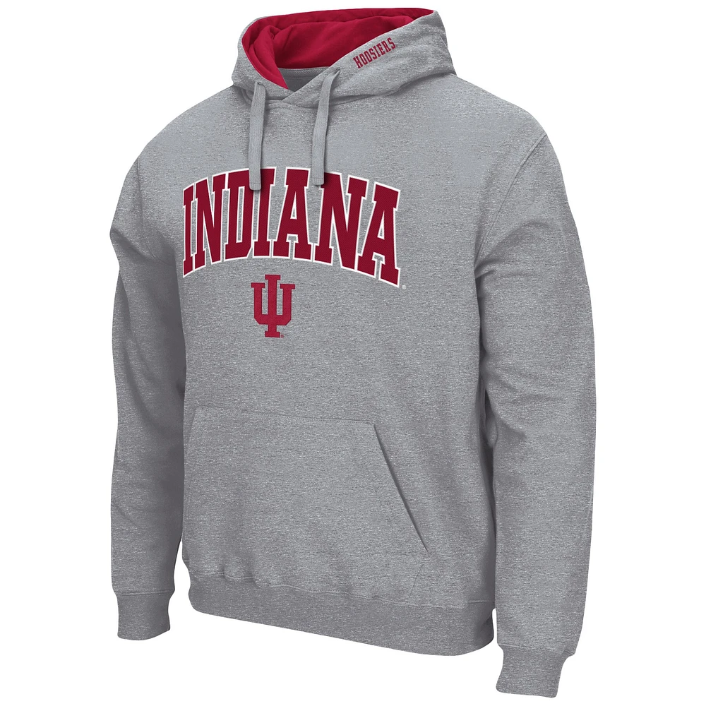 Sweat à capuche Colosseum Heather Grey Indiana Hoosiers Arch & Logo 3.0 pour hommes