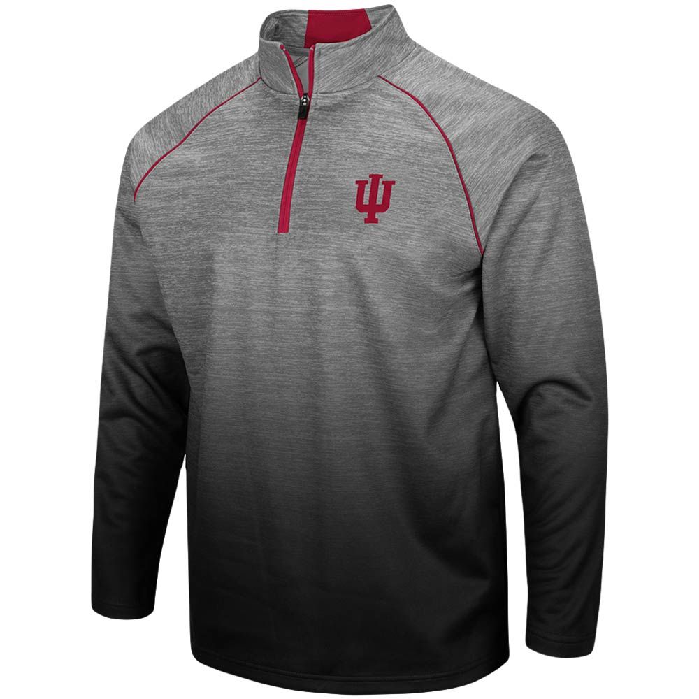 Men's Colosseum Heathered Gray Indiana Hoosiers Sitwell Sublimated Quarter-Zip Pullover Jacket