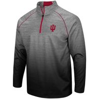 Men's Colosseum Heathered Gray Indiana Hoosiers Sitwell Sublimated Quarter-Zip Pullover Jacket