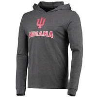 Men's Concepts Sport Crimson/Heather Charcoal Indiana Hoosiers Meter Long Sleeve Hoodie T-Shirt & Jogger Pajama Set