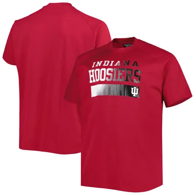 Indiana Hoosiers Big & Tall Raglan T-Shirt - Crimson