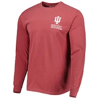 T-shirt à manches longues Crimson Indiana Hoosiers Circle Campus Scene pour homme