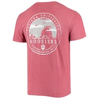 T-shirt pour homme Indiana Hoosiers Circle Campus Scene cramoisi