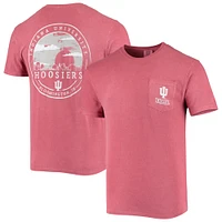 T-shirt pour homme Indiana Hoosiers Circle Campus Scene cramoisi