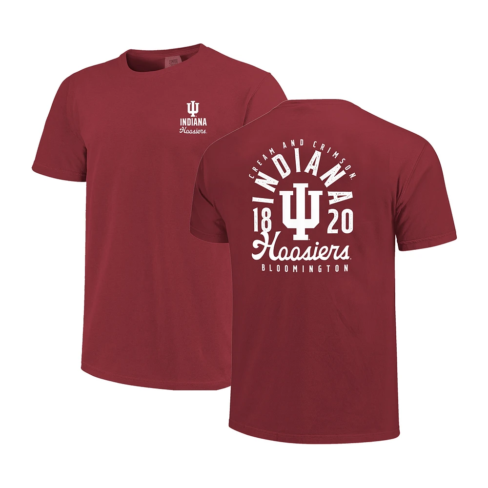 T-shirt confortable pour homme avec superposition de mascotte Crimson Indiana Hoosiers