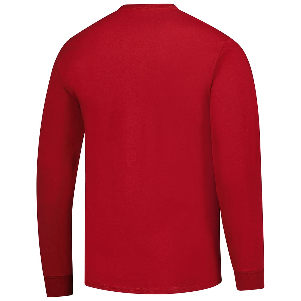 Men's Crimson Indiana Hoosiers Logo Long Sleeve T-Shirt