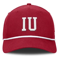 Men's Fanatics Crimson Indiana Hoosiers Foul Ball Rope Adjustable Hat