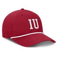 Men's Fanatics Crimson Indiana Hoosiers Foul Ball Rope Adjustable Hat