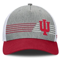 Casquette ajustable pour homme Fanatics Heather Grey/Crimson Indiana Hoosiers Profile Trucker