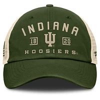 Men's Fanatics Olive Indiana Hoosiers OHT Military Appreciation Frontier Trucker Adjustable Hat