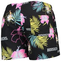 Men's FOCO Black Indiana Hoosiers Neon Floral Swim Trunks