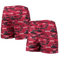 Men's FOCO Crimson Indiana Hoosiers Island Palm Swim Trunks