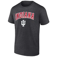 Men's Heather Charcoal Indiana Hoosiers Arch T-Shirt