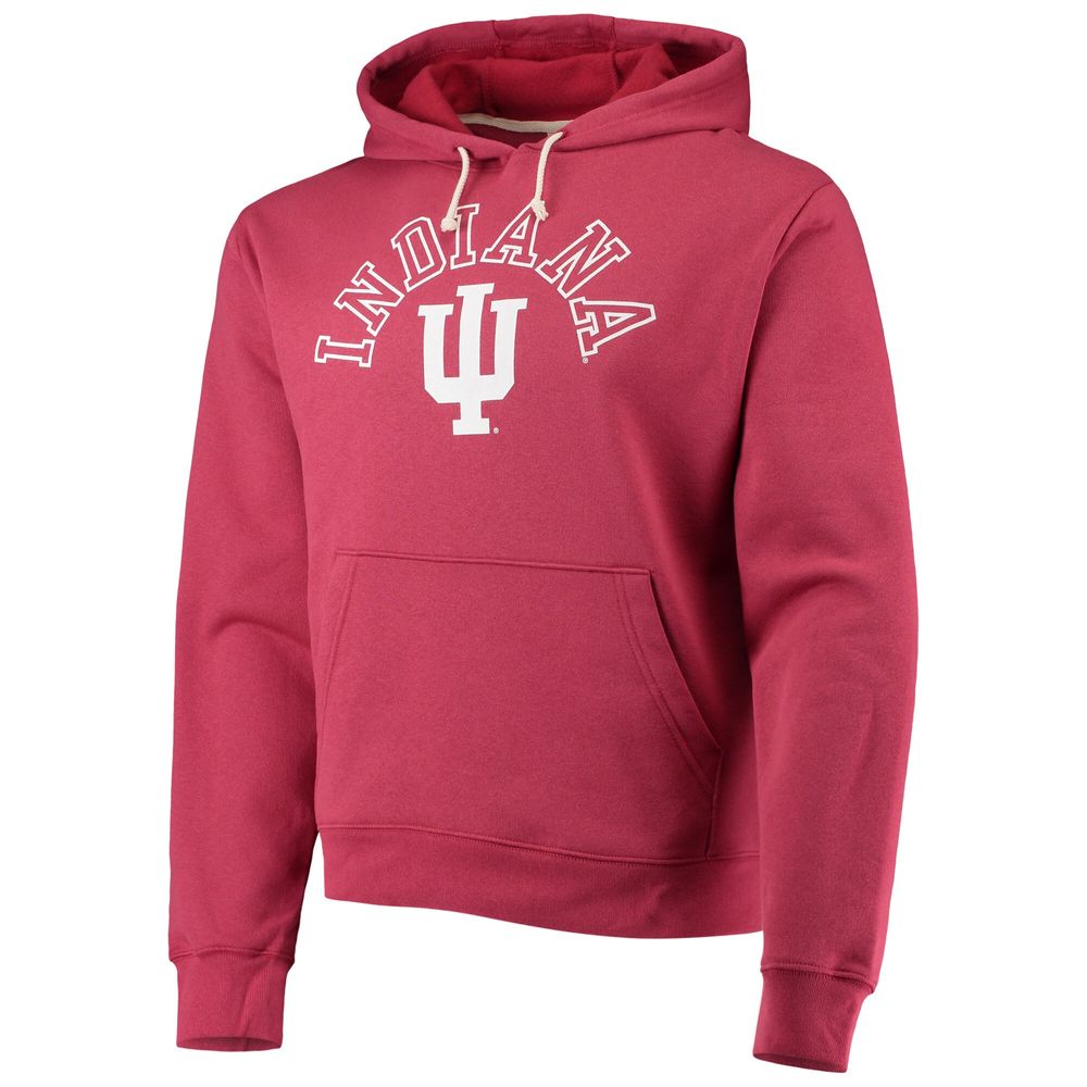 Men's League Collegiate Wear Crimson Indiana Hoosiers Seal Neuvo Essential Fleece Pullover Hoodie