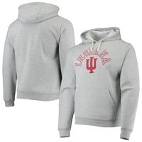 Men's League Collegiate Wear Heathered Gray Indiana Hoosiers Seal Neuvo Essential Fleece Pullover Hoodie