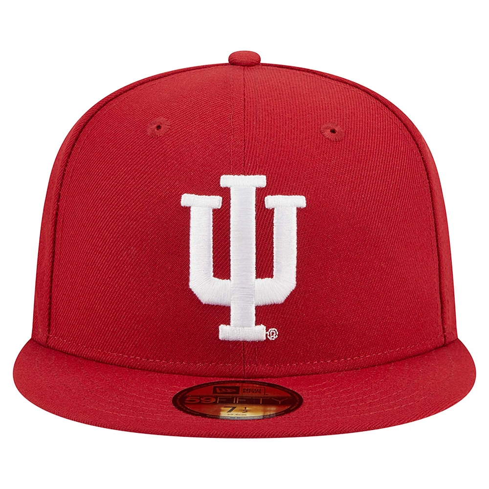 Casquette ajustée 59FIFTY Indiana Hoosiers de New Era pour homme