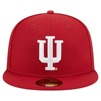 Casquette ajustée 59FIFTY Indiana Hoosiers de New Era pour homme