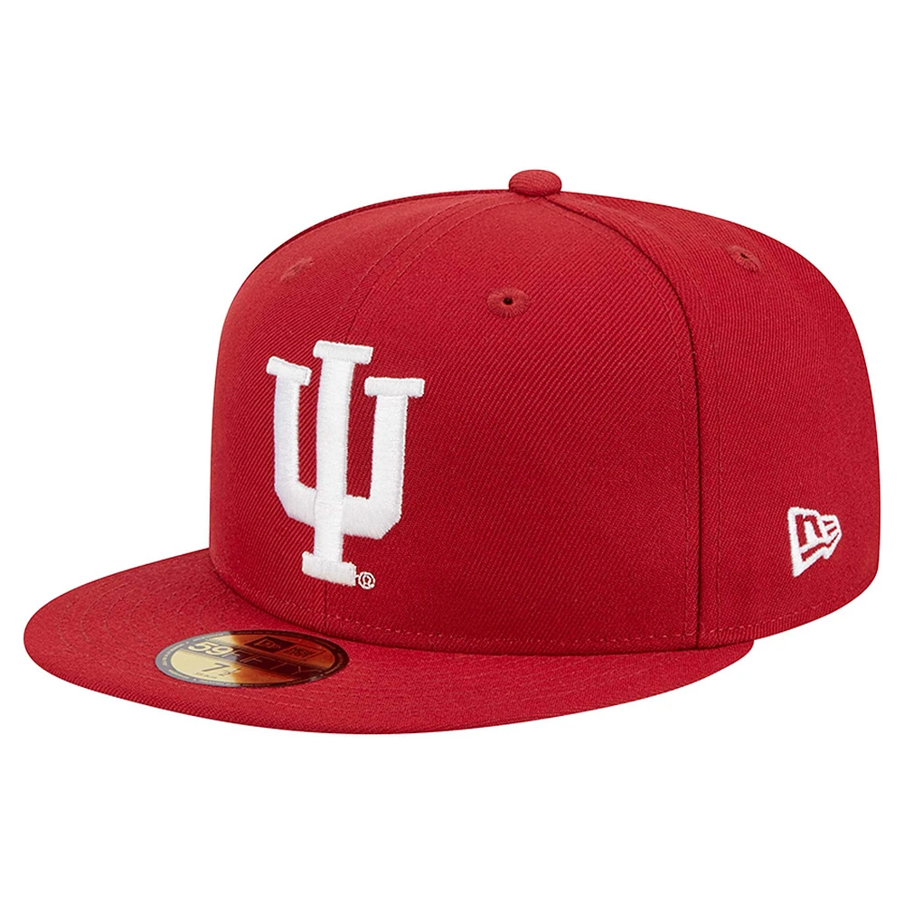 Casquette ajustée 59FIFTY Indiana Hoosiers de New Era pour homme