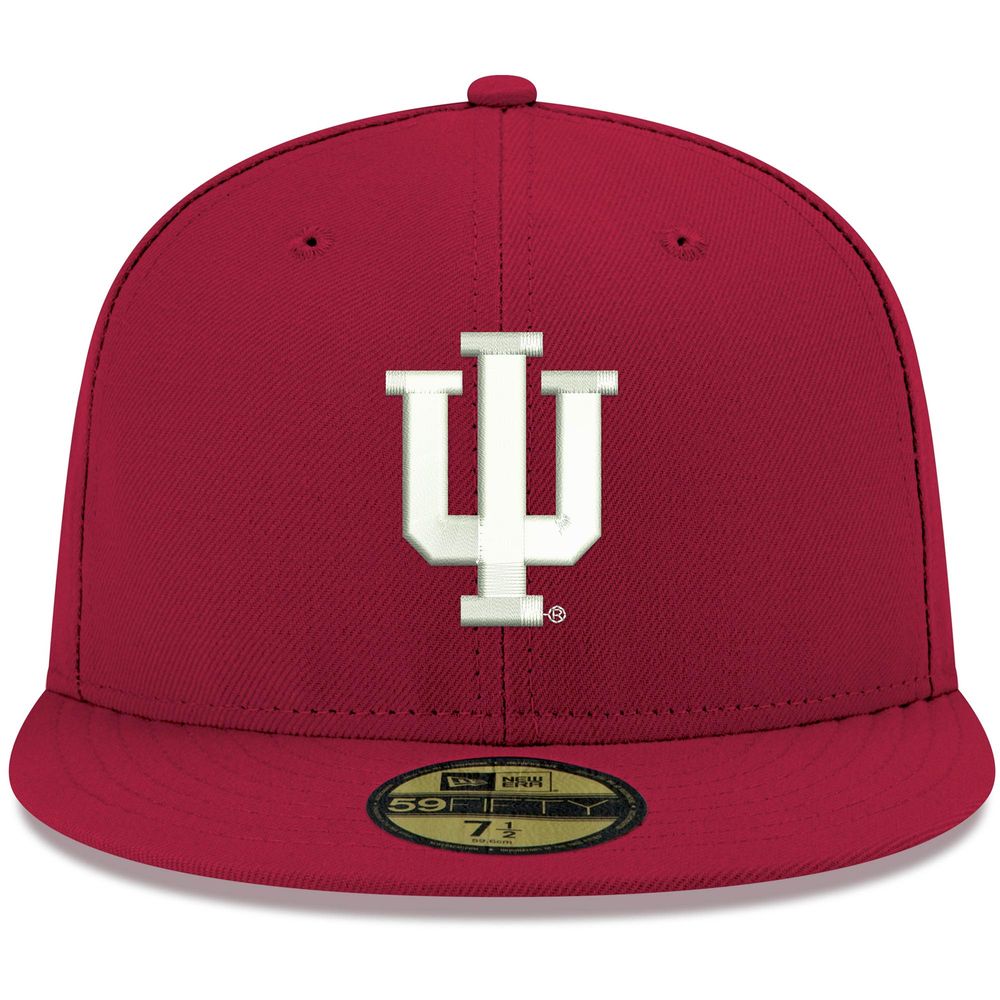 Men's New Era Crimson Indiana Hoosiers Basic 59FIFTY Team Fitted Hat