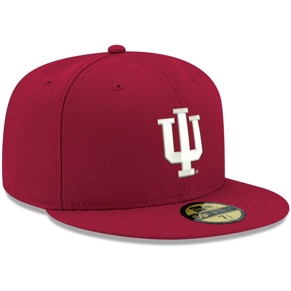 Men's New Era Crimson Indiana Hoosiers Basic 59FIFTY Team Fitted Hat