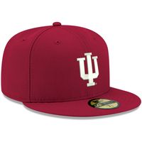 Men's New Era Crimson Indiana Hoosiers Basic 59FIFTY Team Fitted Hat