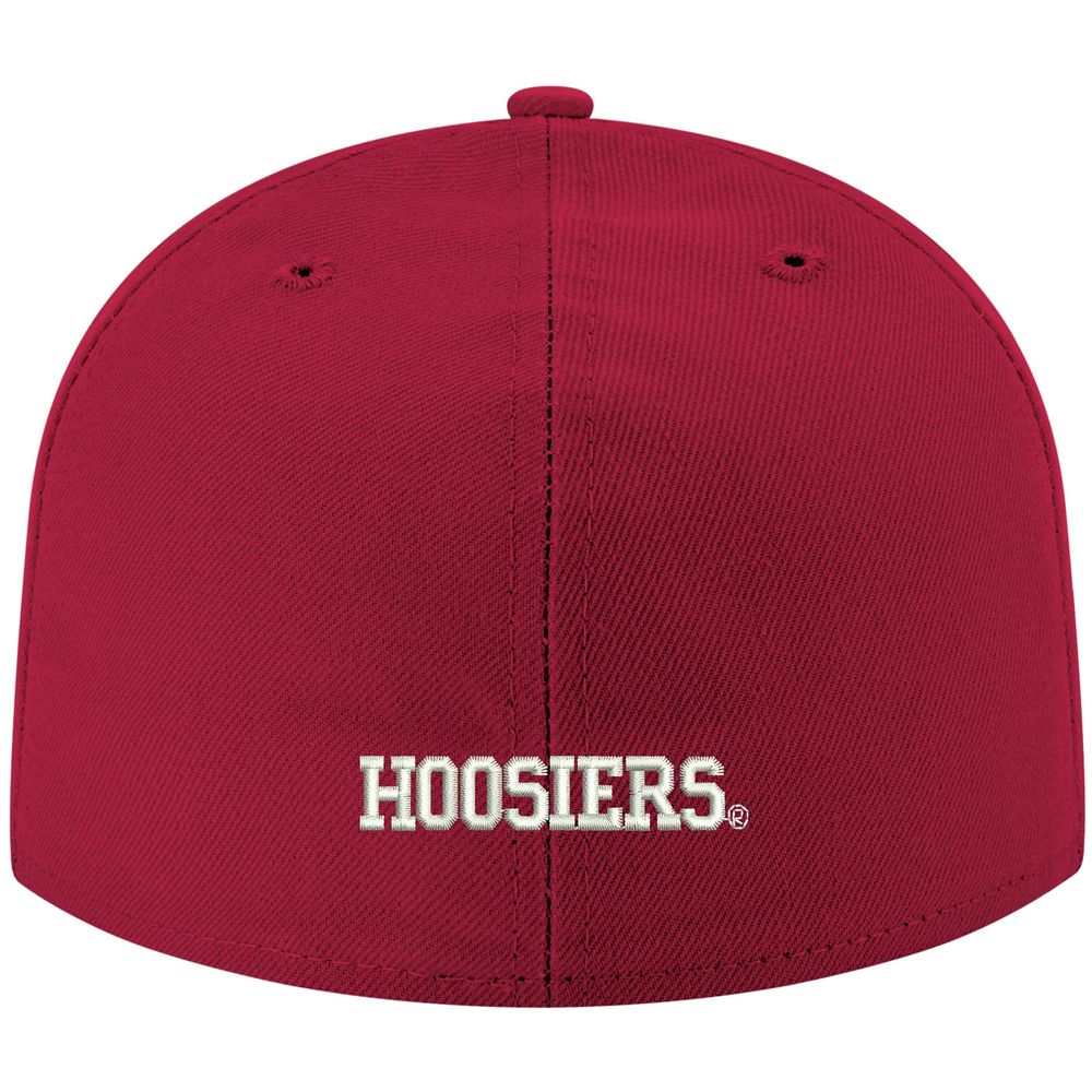 Men's New Era Crimson Indiana Hoosiers Basic 59FIFTY Team Fitted Hat