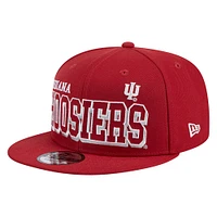 Men's New Era Crimson Indiana Hoosiers Game Day 9FIFTY Snapback Hat