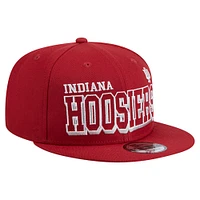 Casquette Snapback 9FIFTY New Era Crimson Indiana Hoosiers Game Day pour hommes