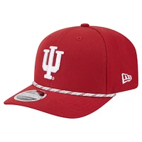 Men's New Era Crimson Indiana Hoosiers Game Day Multi-Rope 9SEVENTY Stretch-Snap Hat