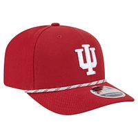 Men's New Era Crimson Indiana Hoosiers Game Day Multi-Rope 9SEVENTY Stretch-Snap Hat