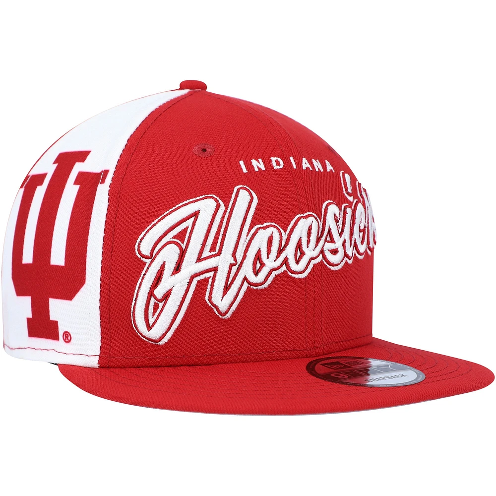 New Era Indiana Hoosiers Outright 9FIFTY Snapback Hat pour homme