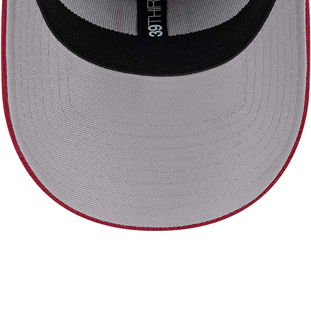 Casquette flex bicolore 39THIRTY New Era pour hommes, gris chiné/cramoisi Indiana Hoosiers