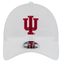 Casquette ajustable New Era blanche Indiana Hoosiers Active Ripstop 9TWENTY pour homme