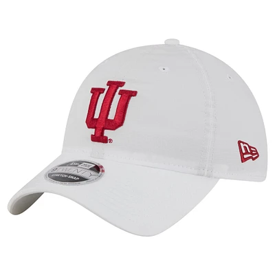 Casquette ajustable New Era blanche Indiana Hoosiers Active Ripstop 9TWENTY pour homme