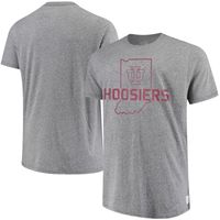 Men's Original Retro Brand Gray Indiana Hoosiers Big & Tall Tri-Blend T-Shirt