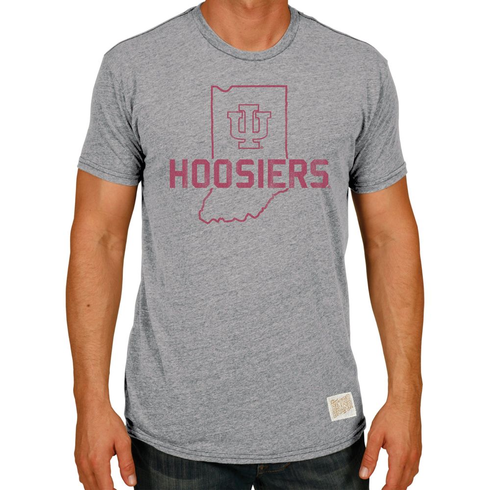 Men's Original Retro Brand Gray Indiana Hoosiers Big & Tall Tri-Blend T-Shirt