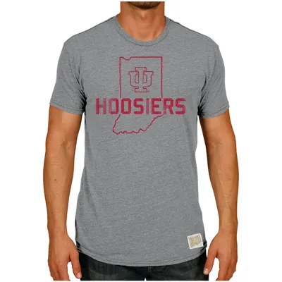 Indiana Hoosiers Original Retro Brand Vintage Tri-Blend T-Shirt - Heather Gray